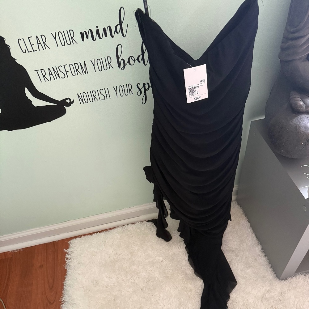 Brand new strapless midi dressy black dress